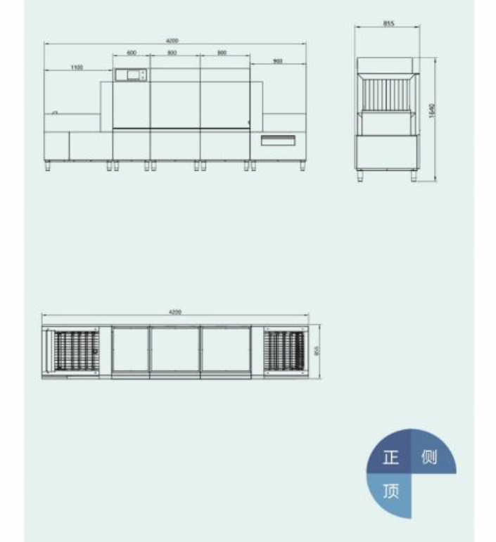 SDS-800C长龙式洗碗机结构图